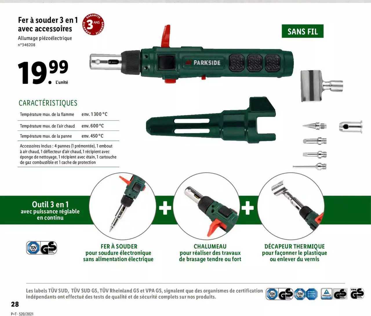 fer à souder 3 en 1 avec accessoires
