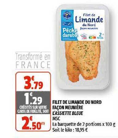 filet de limande du nord façon meunière l'assiette bleue msc