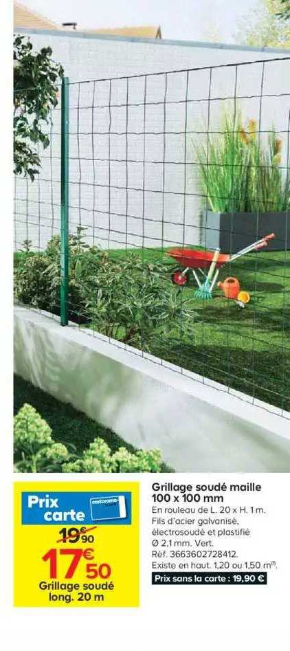 Grillage Soudé Maille 100 X 100 Mm