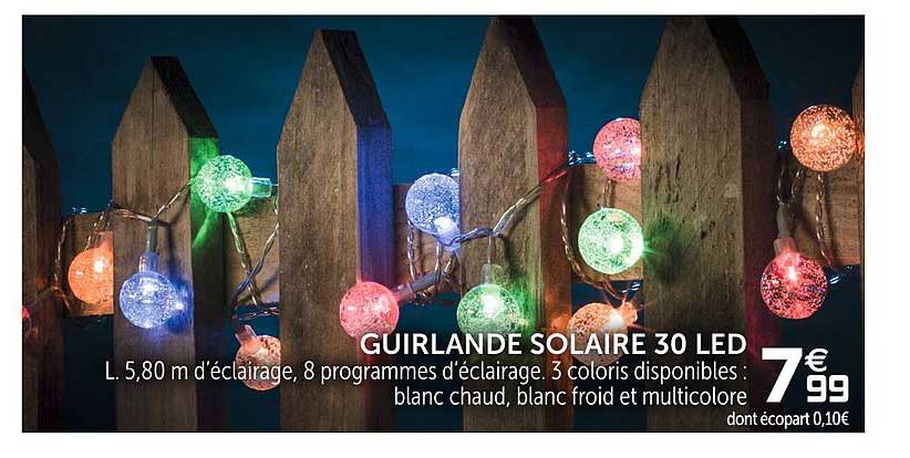 Guirlande Solaire 30 Led
