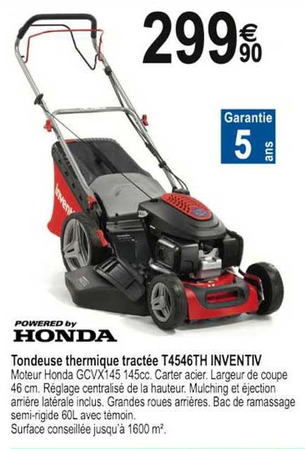 honda tondeuse thermique tractee t4546th inventiv