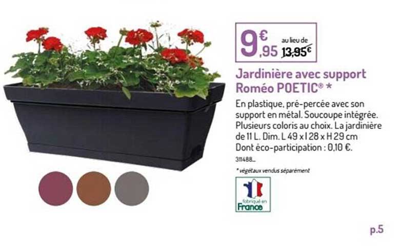jardinière avec support roméo poetic
