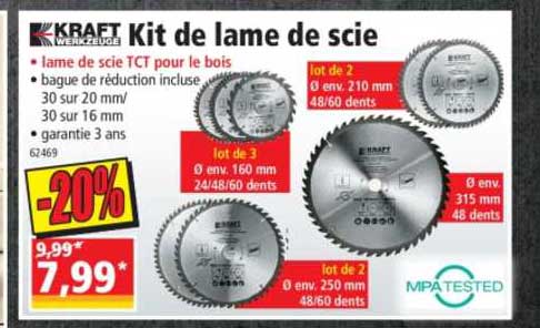 Kraft Werkzeuge Kit De Lame De Scie