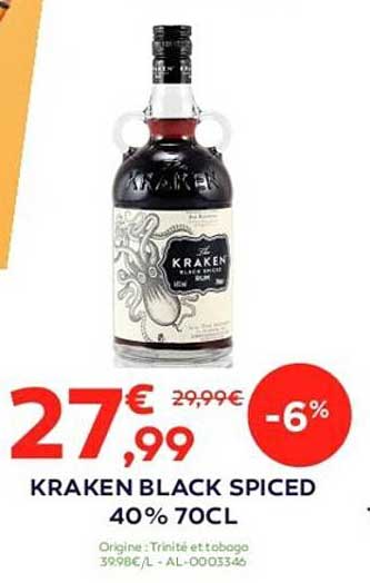 Kraken Black Spiced 40% 70cl