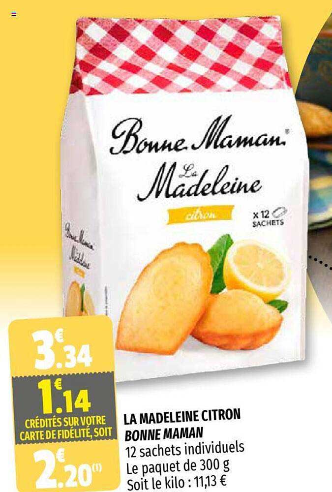 la madeleine citron bonne maman