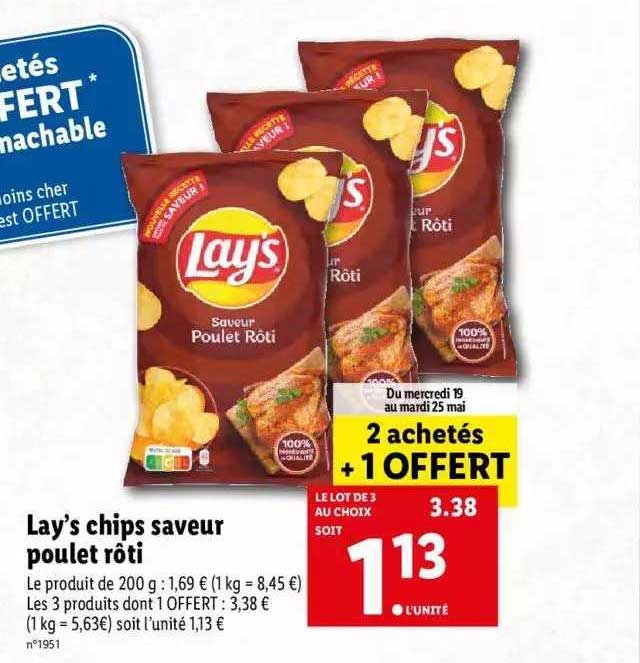 Lay's Chips Saveur Poulet Roti