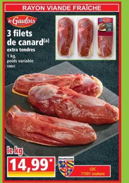Le Gaulois 3 Filets De Canard
