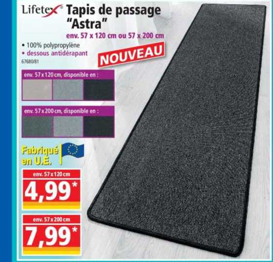 lifetex tapis de passage "astra"