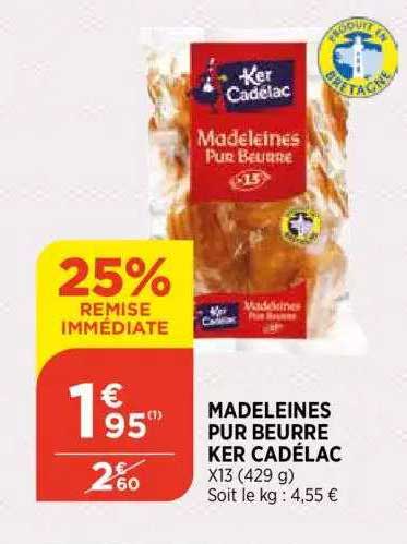 madeleines pur beurre ker cadelac