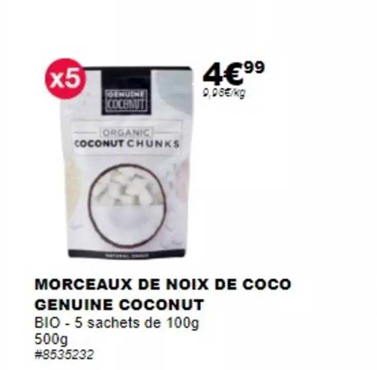 morceaux de noix de coco genuine coconut