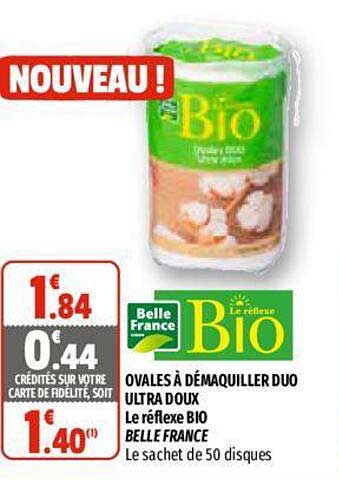 ovales à démaquiller duo ultra doux la réflexe bio belle france