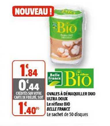 ovales à démaquiller duo ultra doux le réflexe bio belle france