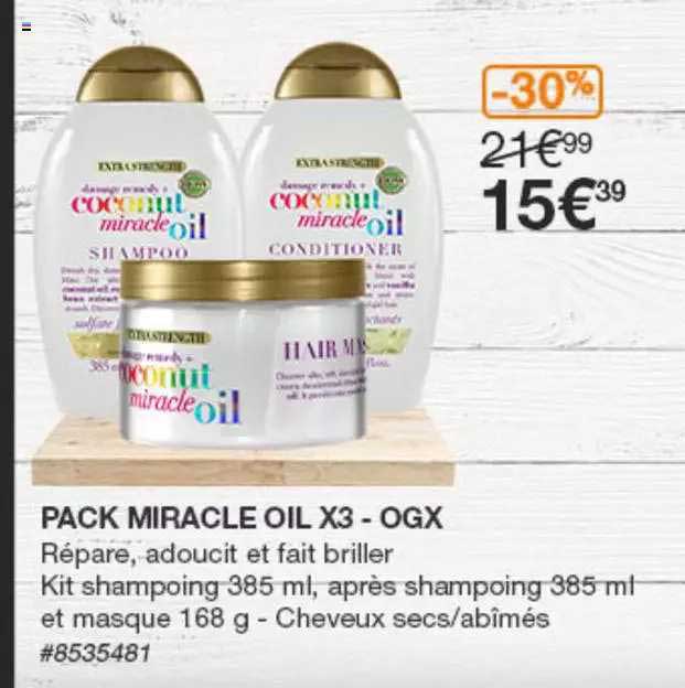 pack miracle oil x3 - ogx