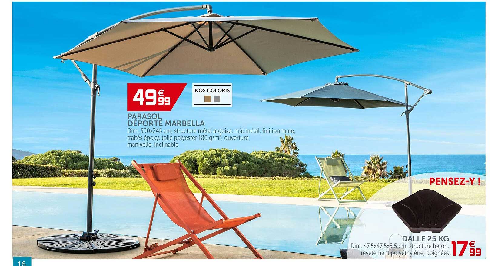 Parasol Deporte Marbella Dalle 25 Kg