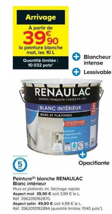 Peinture Blanche Renaulac Blanc Intérieur