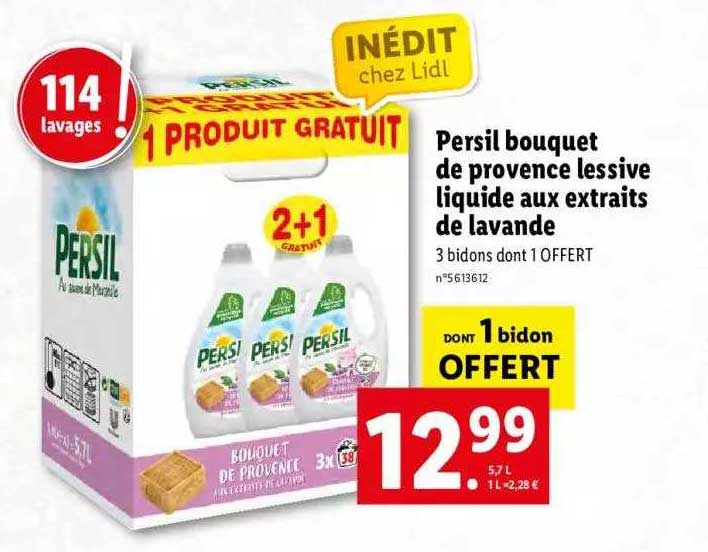 Persil Bouquet De Provence Lessive Liquide Aux Extraits De Lavande