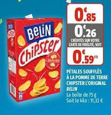 Pétales Soufflés à La Pomme De Terre Chipster L'original Belin