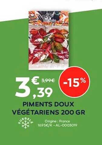 Piments Doux Vegetariens 200 Gr