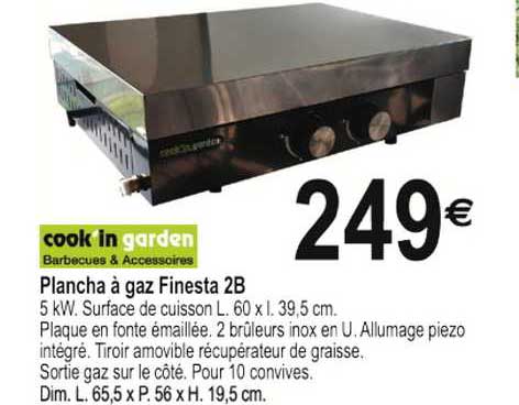 plancha a gaz finesta 2b