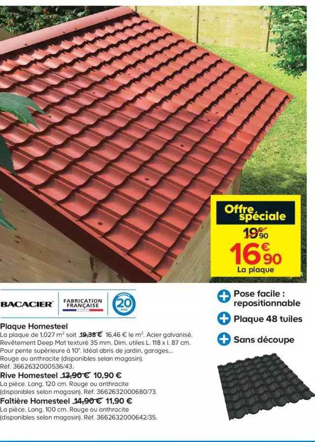 Plaque Homesteel Bacacier