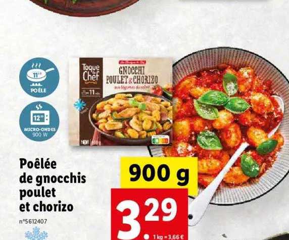 Poelee De Gnocchis Poulet Et Chorizo