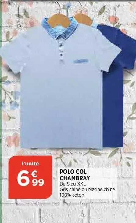 polo col chambray