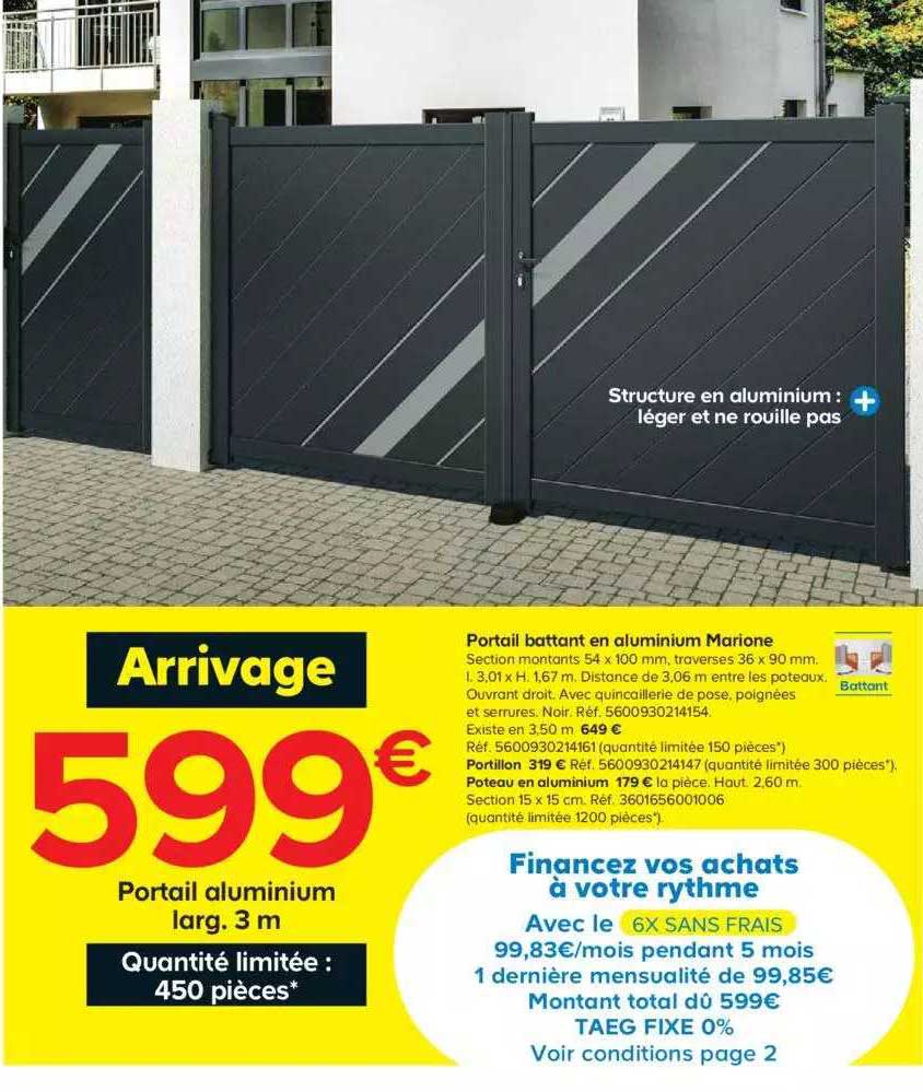Portail Battant En Aluminium Marione