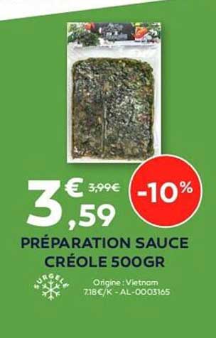 Preparation Sauce Creole 500gr