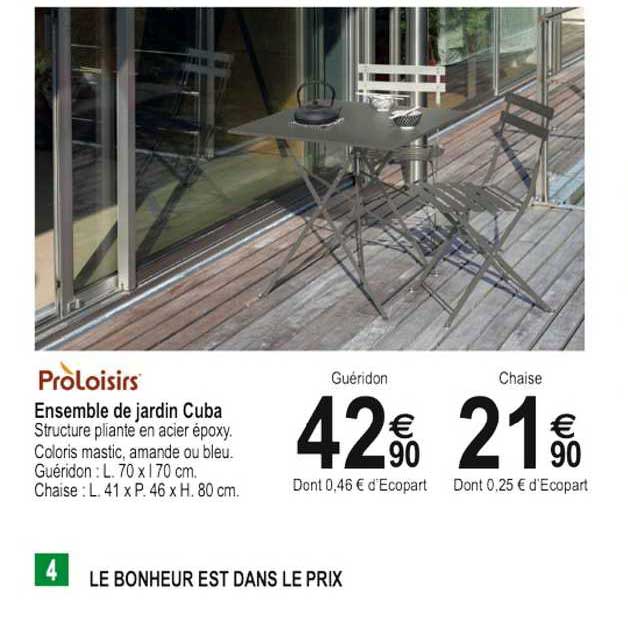 proloisirs ensemble de jardin cuba