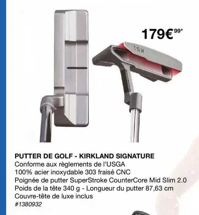 putter de golf - kirkland signature
