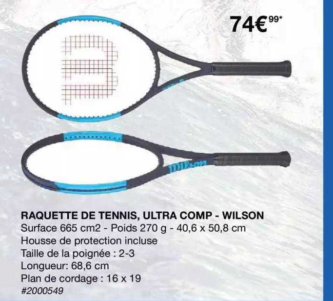 raquette de tennis, ultra comp - wilson