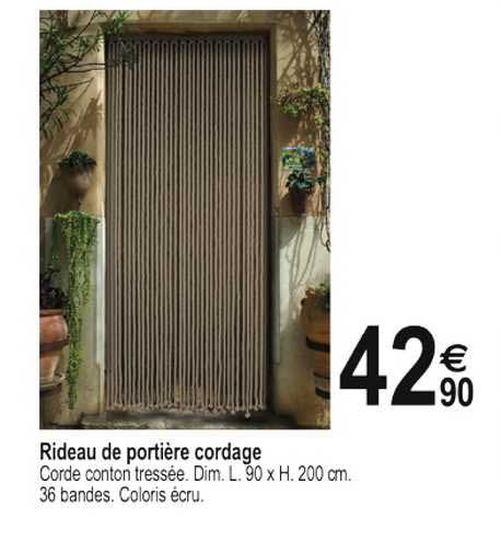 rideau de portiere cordage