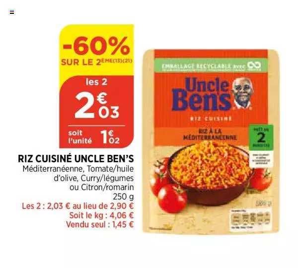 riz cuisine uncle ben's