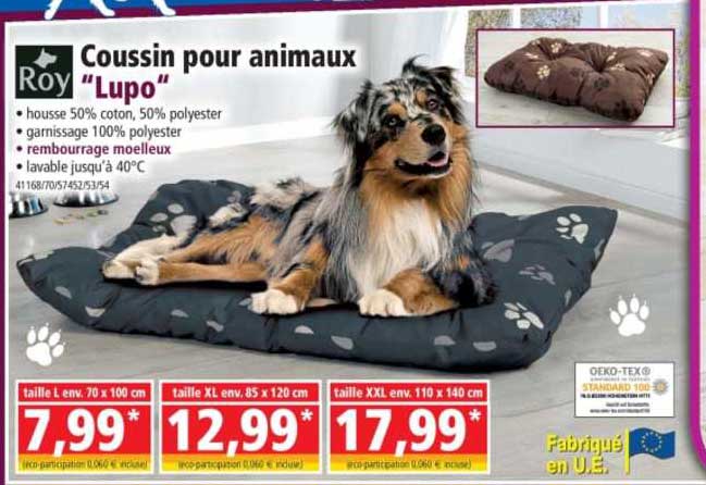 roy coussin pour animaux "lupo"