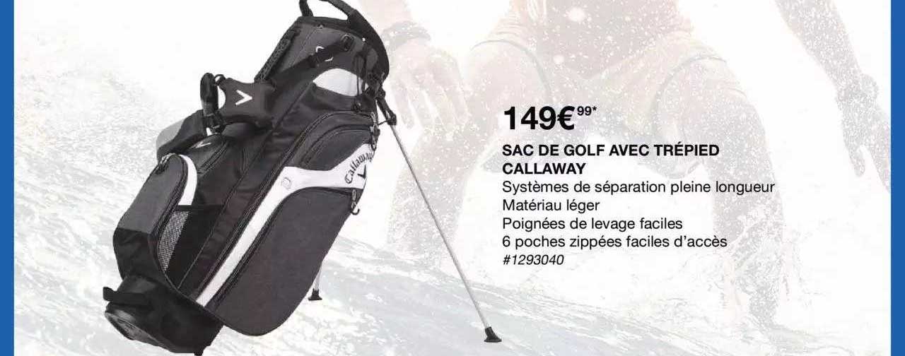 sac de golf avec trépied callaway