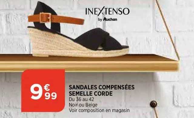 sandales compensees semelle corde