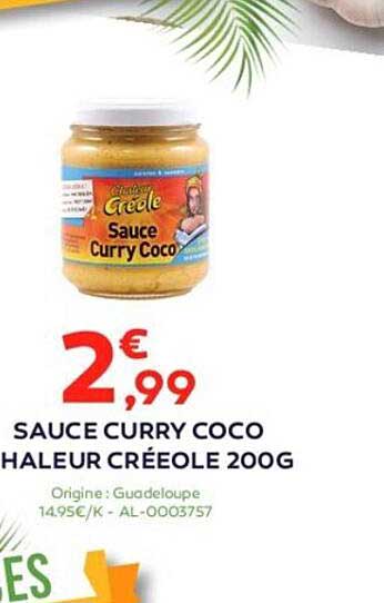 sauce curry coco haleur creeole 200g