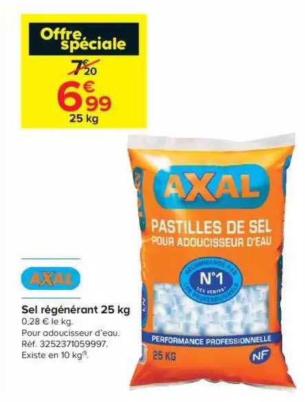 sel régénérant 25 kg axal