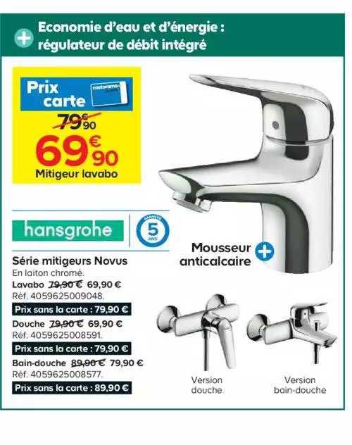 série mitigeurs novus hansgrohe