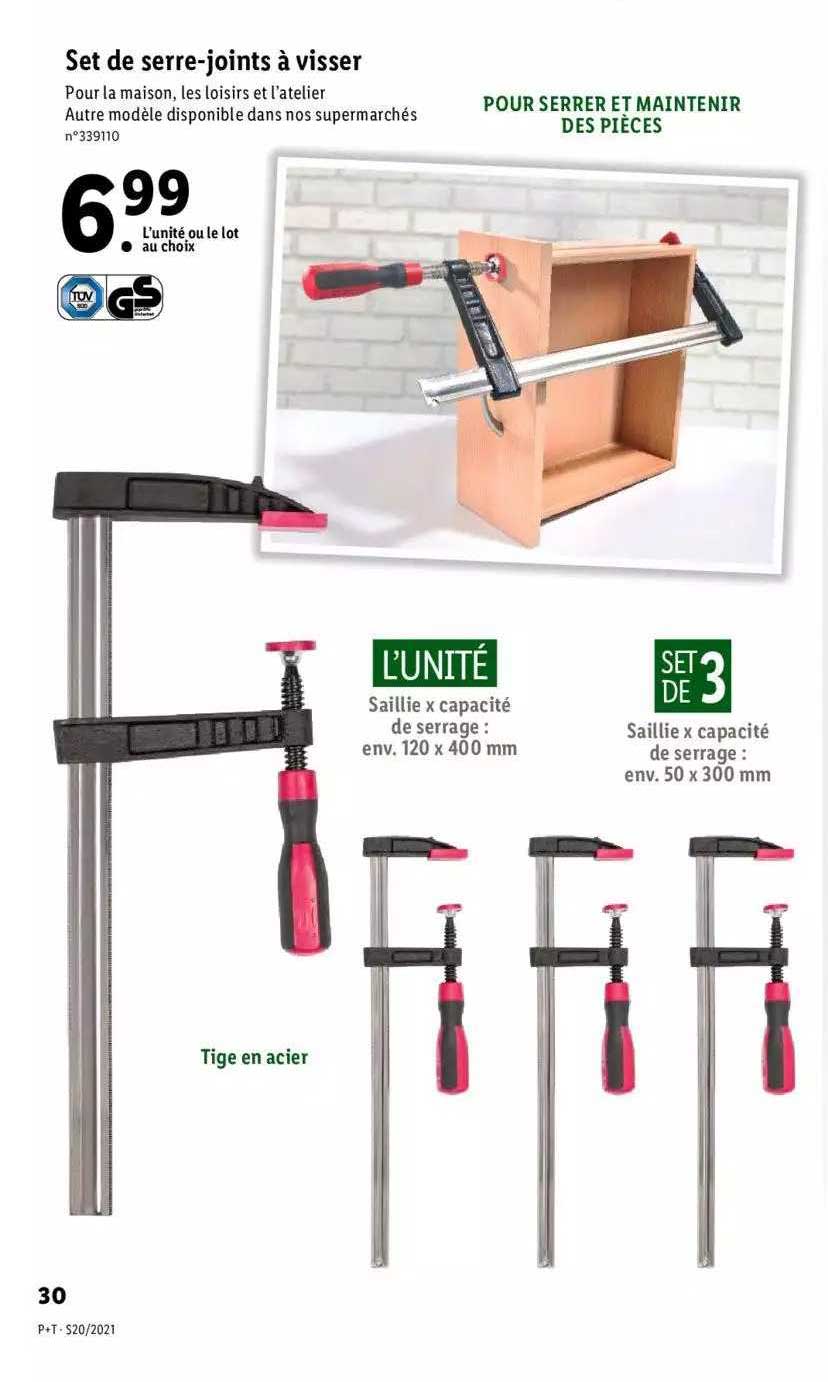 Set De Serre-joints à Visser