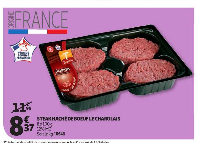 Steak Hache De Boeuf Le Charolais