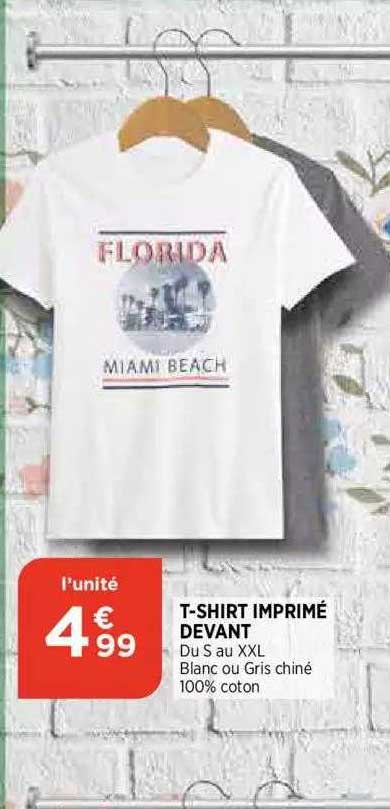 t-shirt imprime devant