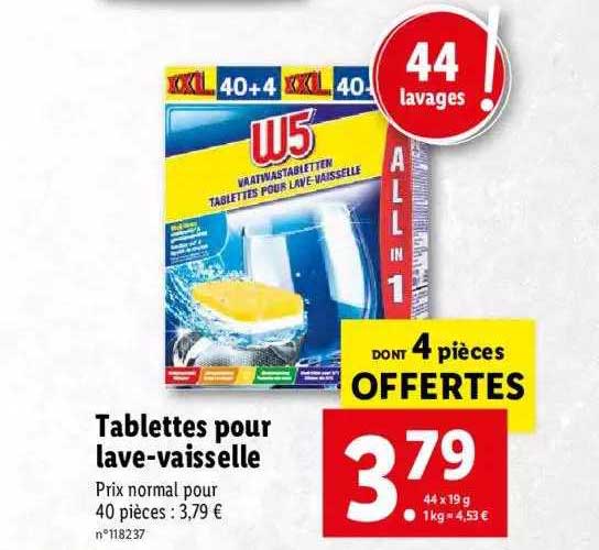 tablettes pour lave-vaisselle