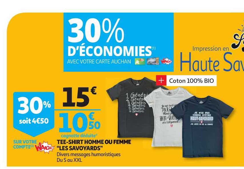 tee-shirt homme ou femme "les savoyards"