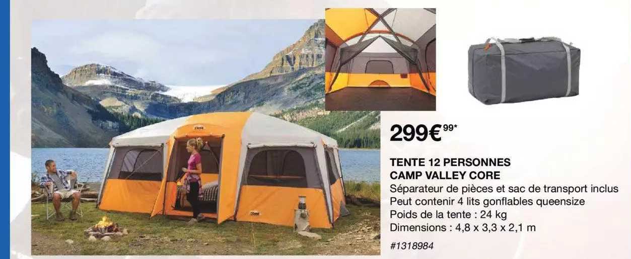 tente 12 personnes camp valley core