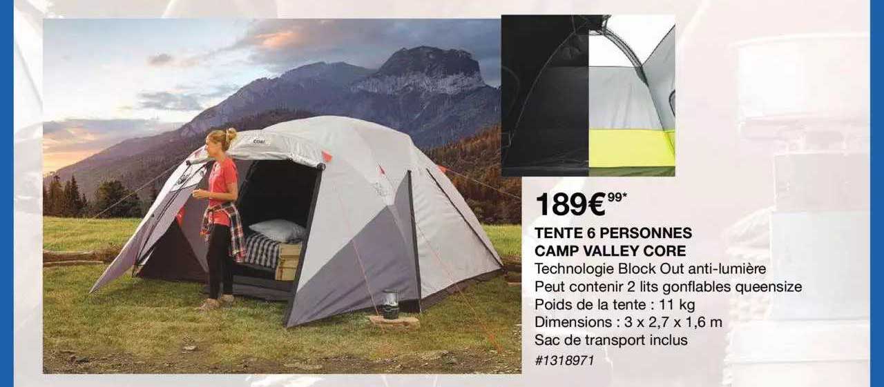tente 6 personnes camp valley core
