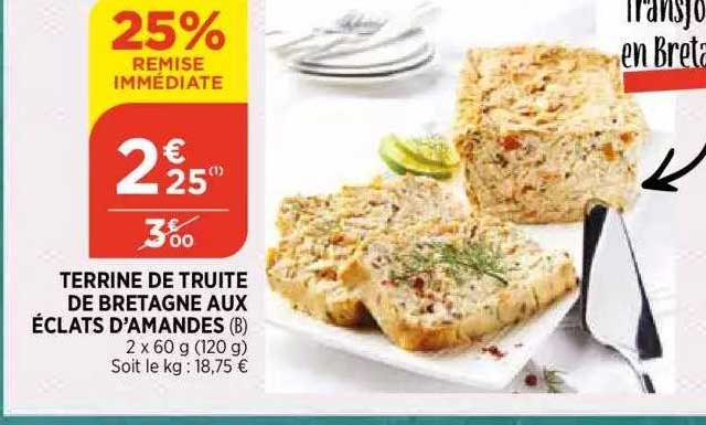 terrine de truitr de bretagne aux aclats d'amandes