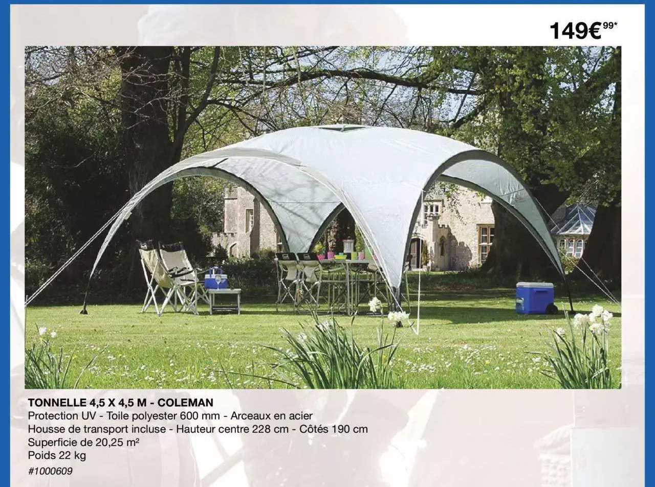 tonnelle 4.5 x 4.5 m - coleman