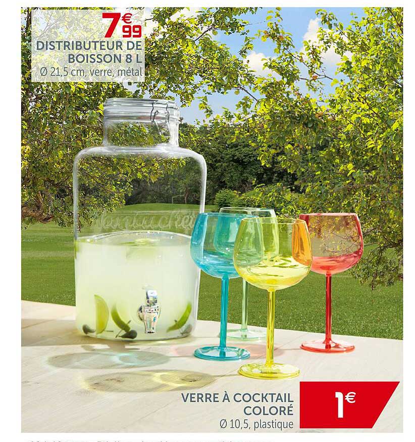 verre à cocktail coloré