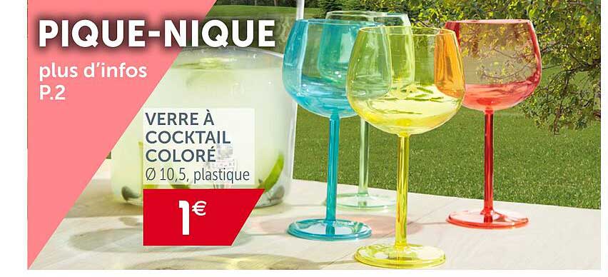 verre à cocktail coloré